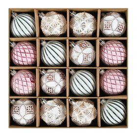 Vintage Christmas Ball Gift Box - 6cm Tree Pendant Decorations for Holiday Decor