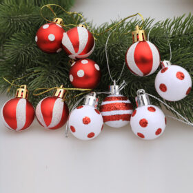 Mini Painted Christmas Balls - Holiday Tree Decorations & Gift Ornaments